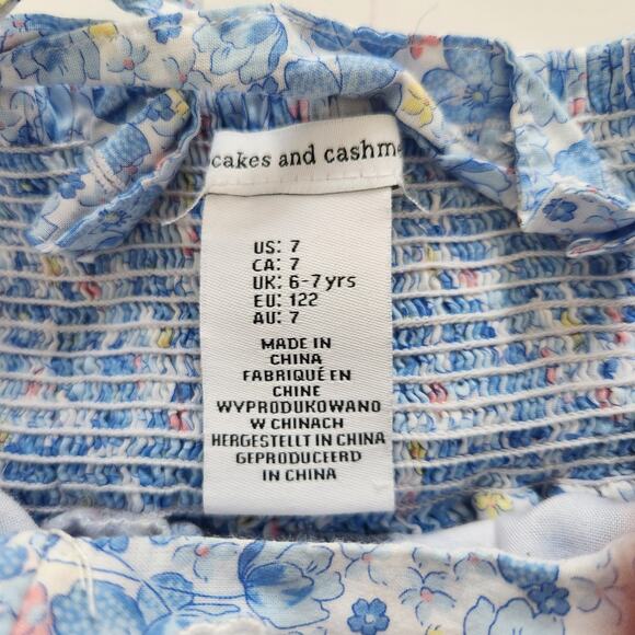 Cupcakes & Cashmere Blue Floral Kids Casual Dress - Picture 7 of 8